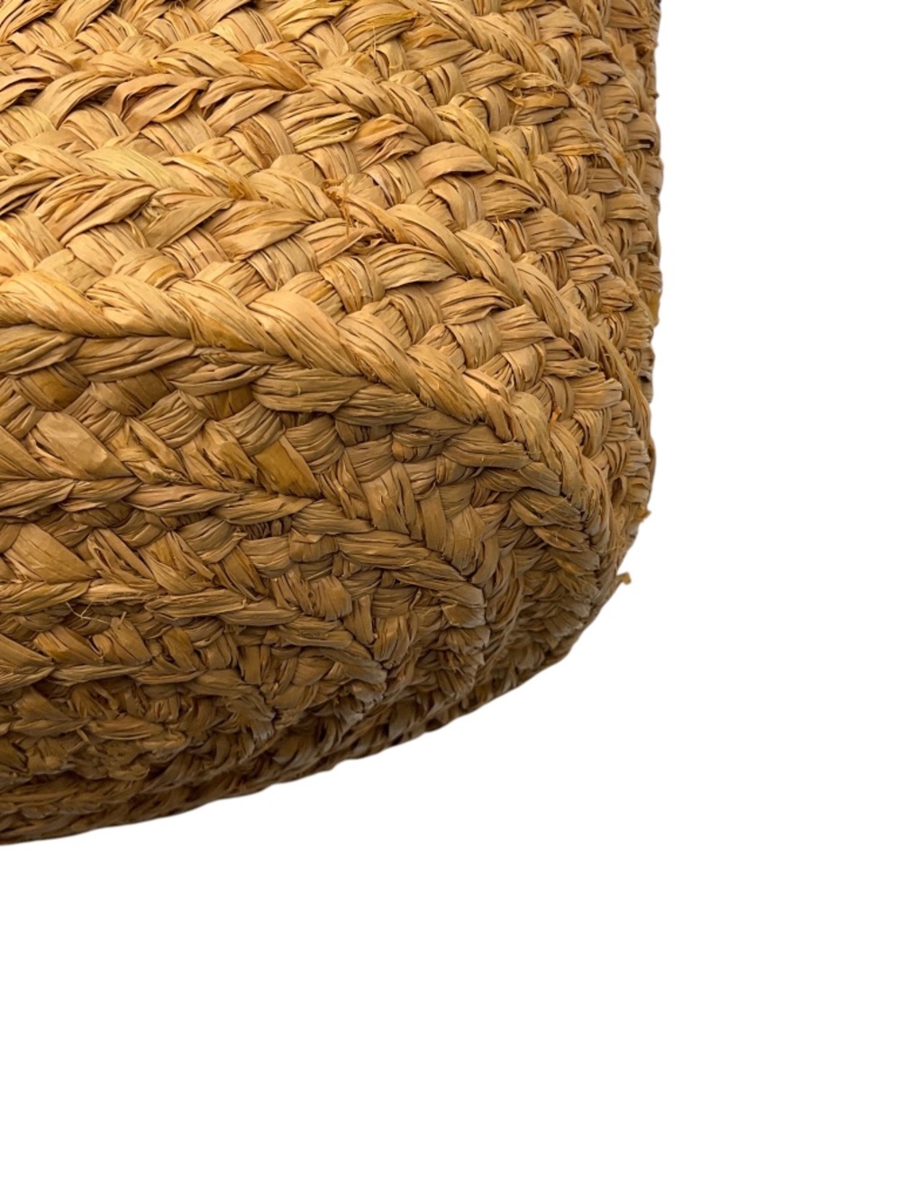 SAINT LAURENT NATURAL / BLACK PANIER BASKET SHOPPER RAFFIA SMALL TOTE BUCKET BAG - Picture 12 of 14